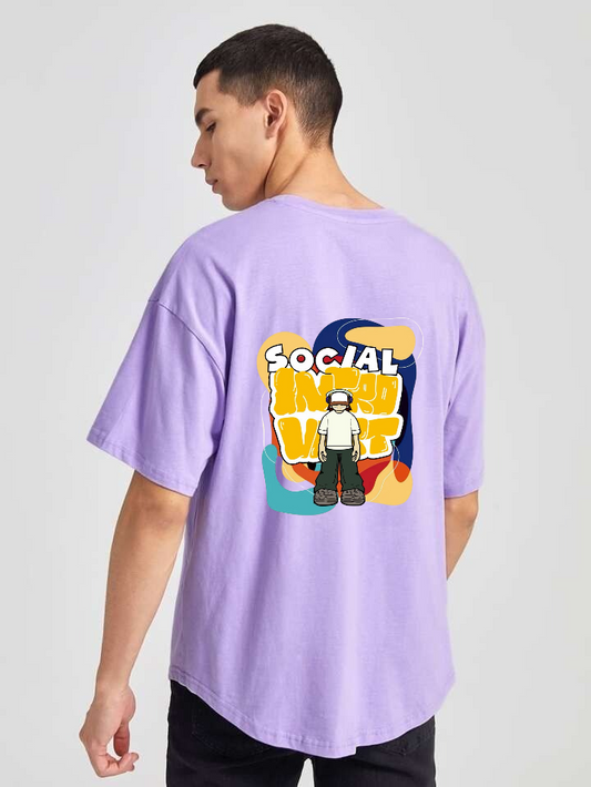 "Social Introvert" Oversized Graphic Tee