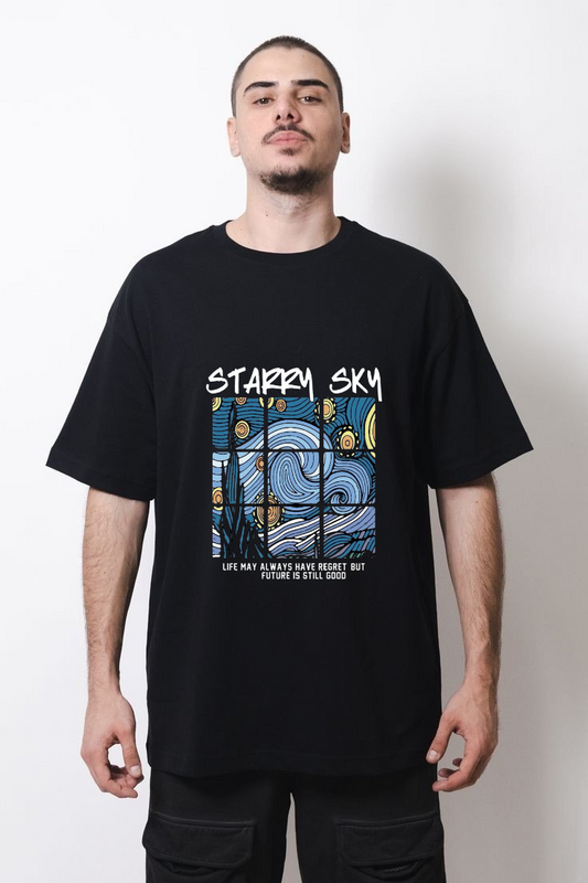 "Starry Sky" Oversized Graphic T-Shirt