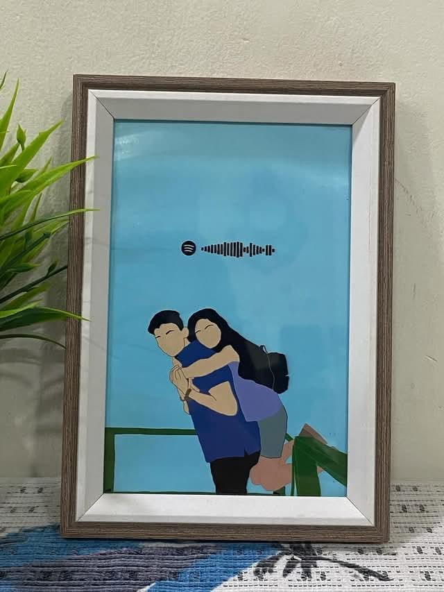 Personalized Illustrated Frame with Spotify by Pixxiiblend